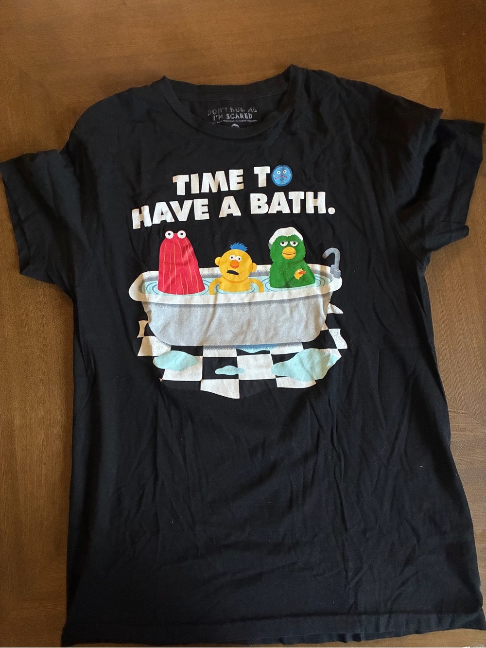 Unbranded Black "Time to Have a Bath" Graphic Tee